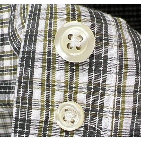 Brooks Brothers Casual Shirt Non-Iron 346 Green Plaid Long-Sleeve Button-Down - Picture 11 of 11